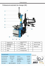 Load image into Gallery viewer, GT525 SE 5 working arm automatic tire changer 110V