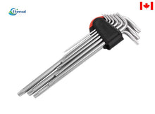 将图片加载到图库查看器,9 pcs Torx Hex Keys Set (Standard Long) T10-T15-T20-T25-T27-T30-T40-T45-T50